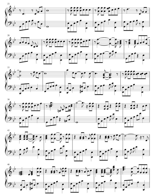 钢琴简谱流行歌曲，十大最好听的钢琴曲谱简谱（成人钢琴简谱自学《踏山河》左右双手简谱）