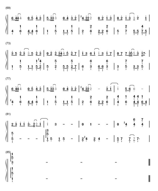 钢琴简谱流行歌曲，十大最好听的钢琴曲谱简谱（成人钢琴简谱自学《踏山河》左右双手简谱）