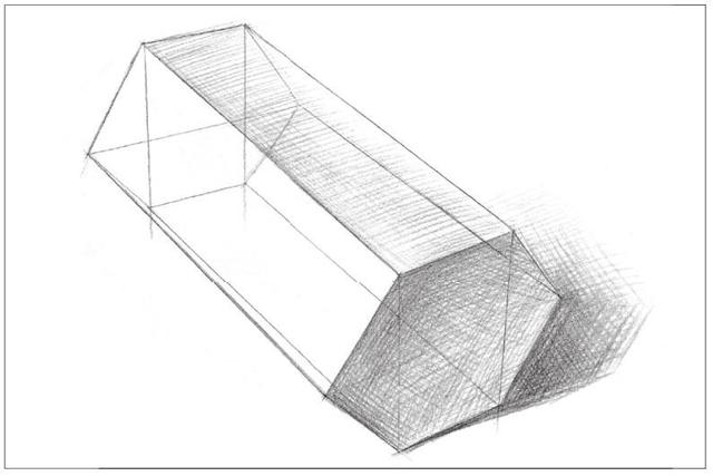 素描几何体基础入门三棱锥，素描入门——三棱锥石膏几何体的画法