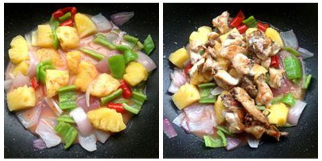 菠萝炒鸡肉的做法，菠萝炒鸡的教程（酸甜可口的菠萝鸡丁）