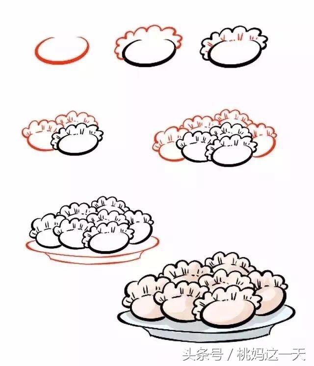 春节年味手抄报简笔画，年味浓浓的简笔画