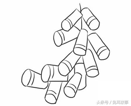手抄报鞭炮怎么画，鞭炮简笔画手抄报（一分钟画串鞭炮）