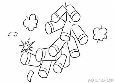 手抄报鞭炮怎么画，鞭炮简笔画手抄报（一分钟画串鞭炮）
