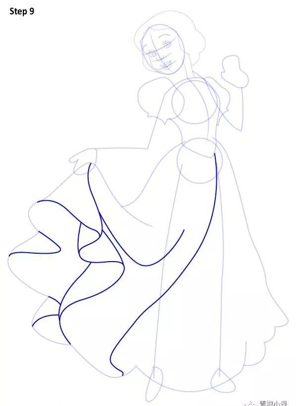 迪士尼公主怎么画，迪士尼公主怎么画既简单又可爱（迪士尼公主手绘插画壁纸）
