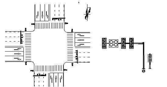 有辅道的十字路口通行规则图解，提高通过效率可以这样做