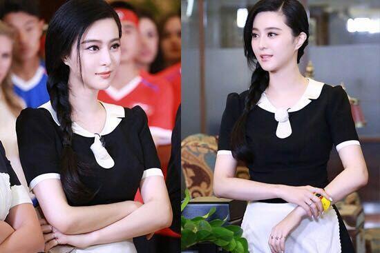 范冰冰女仆装惊艳，李晨范冰冰撒娇式拥抱（女星同穿女仆装：杨幂可爱）