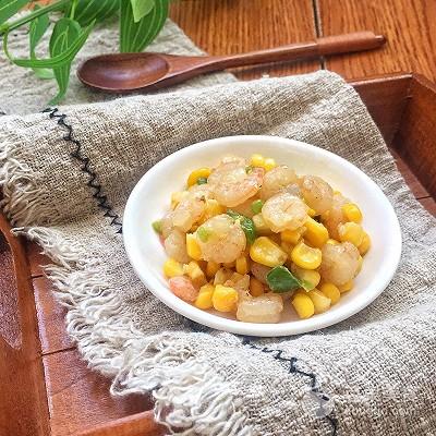 炒虾仁玉米粒家常做法，清淡的小鲜虾仁