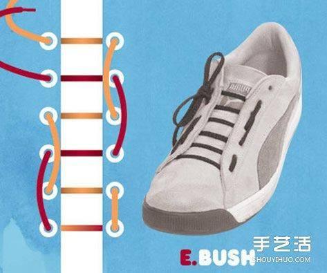 十种简易系鞋带的方法图解，最流行的系鞋带方法图解