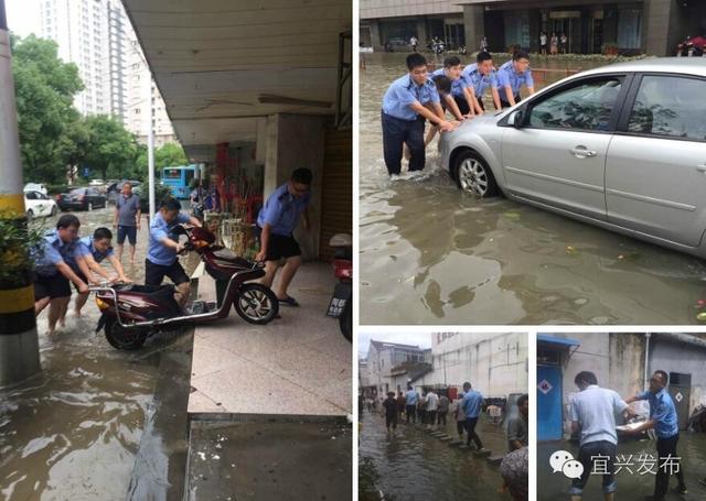 雨水来袭道路积水堵塞，城区多处积水严重