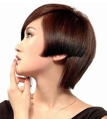 沙宣发型图片女短发，适合沙宣短发的发型（穿白色抹胸连衣裙配百万珠宝）