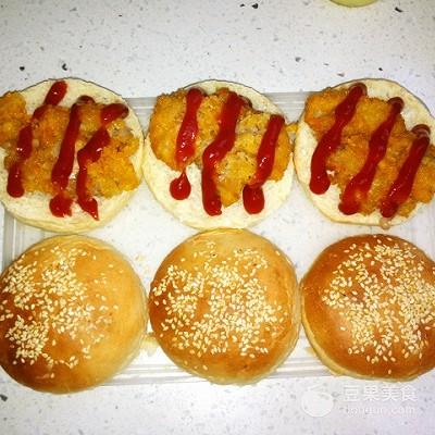 鸡腿汉堡的做法肯德基，汉堡包的做法