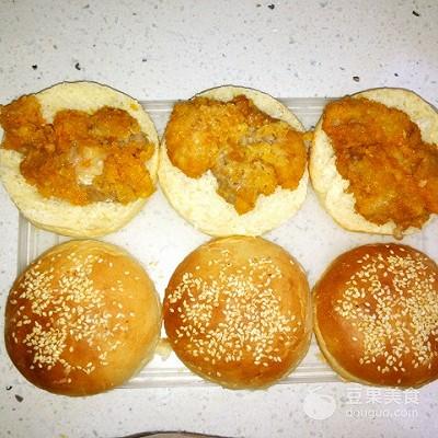 鸡腿汉堡的做法肯德基，汉堡包的做法