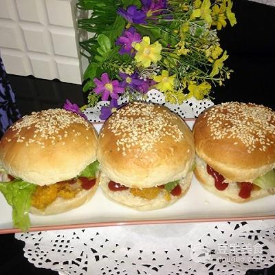 鸡腿汉堡的做法肯德基，汉堡包的做法