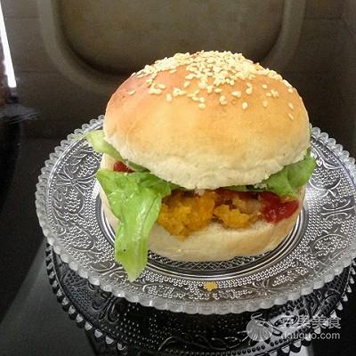 鸡腿汉堡的做法肯德基，汉堡包的做法