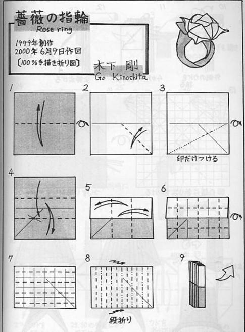 简单的折纸玫瑰戒指，带你学习如何折纸戒指的方法
