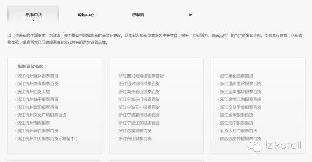 太原王府井百货，华润商业分类