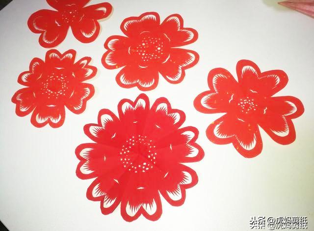 好看有難度的窗花剪紙教程，簡單漂亮的六折剪紙