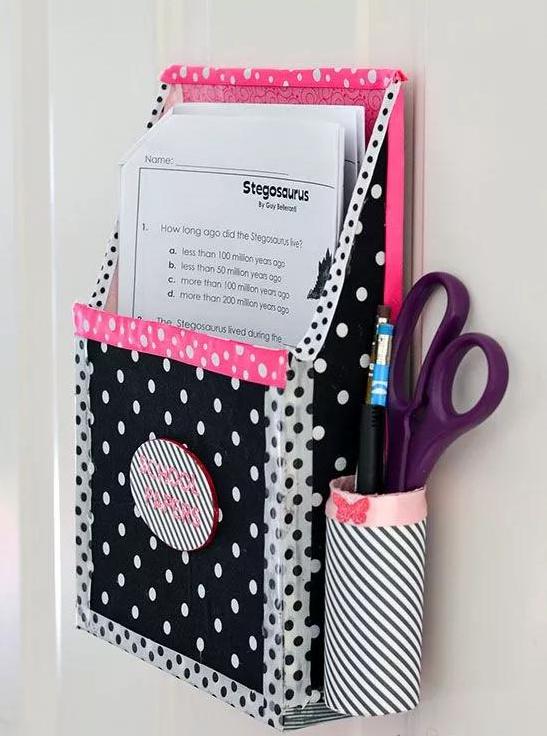 纸板自制收纳盒简单教程，家里的废弃纸板