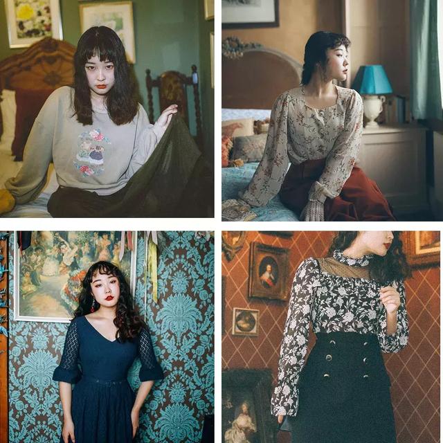 很流行的轻复古女装照着穿就够美，复古女人味搭配示范