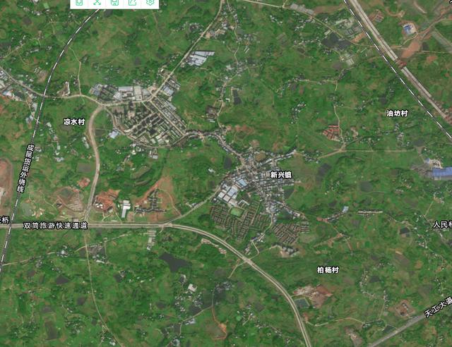 四川天府新区区域图，天府新区直管区原12镇卫星图像赏析