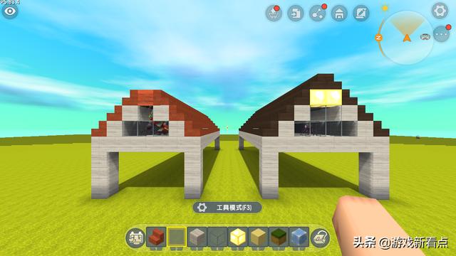 迷你世界生存二层大房子教程，双层生存别墅详细教学