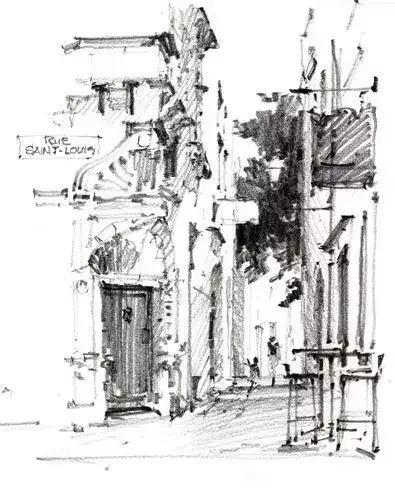 超简单风景速写入门初学者，适合初学者学习的速写中植物配景的画法图解教程