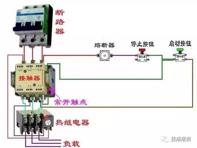 回路开关接线图，断路器接触器控制回路线路图（电工必备，电路图与接线图大全）