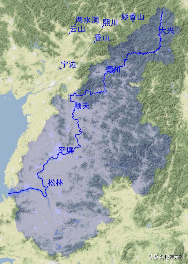 朝鲜半岛及两水洞，朝鲜大榆洞地图全图