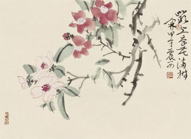 国画芙蓉花图精品欣赏，十大名花十首诗词