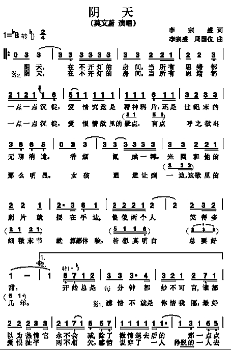 在那遥远的地方简谱，在那遥远的地方莫文蔚简谱