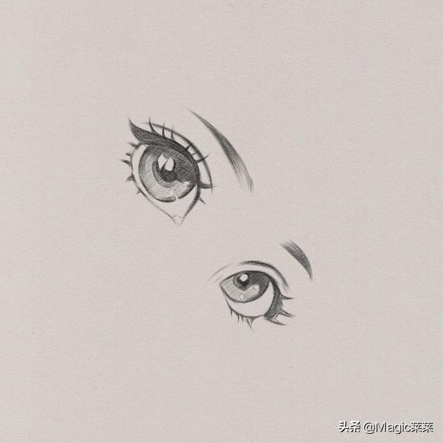 动漫人物手绘教程画真实眼睛，教你女生眼睛画法步骤