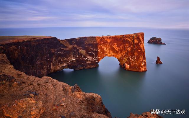 冰岛的地理位置以及邻国，北大西洋中的一个岛国