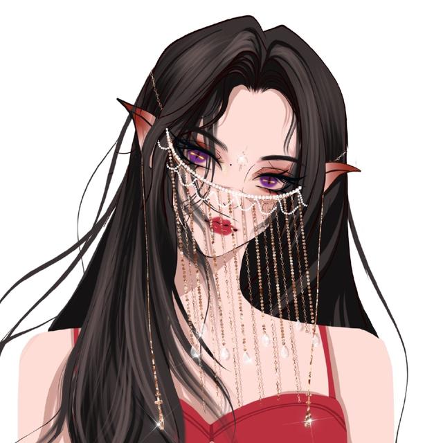 森系女生头像手绘，暗黑系手绘女生头像喜欢这种酷酷的暗黑风格（一看就哇塞的女生头像森系手绘）