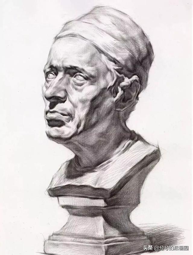 素描石膏头像4个阶段，常见石膏素描头像