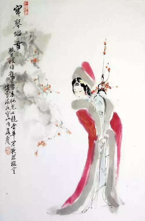 稚子弄冰诗配画，关于冬天的雪梅的古诗配画（帮孩子收藏的古诗配画模板）