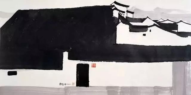 吴冠中江南水乡水墨画，江南水乡吴冠中水墨画（吴冠中笔下的别样江南）