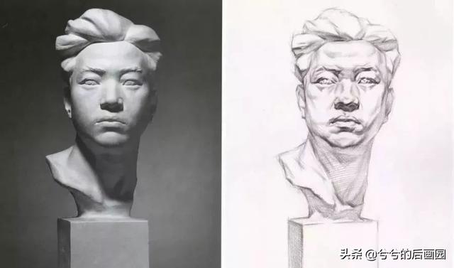 素描石膏头像4个阶段，常见石膏素描头像