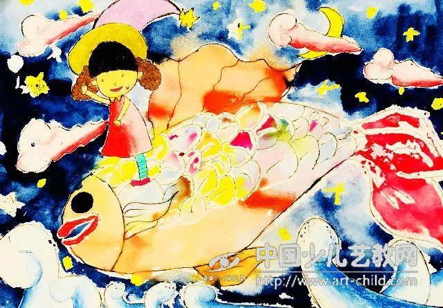 以夏天为主题的儿童画，儿童节童画欣赏