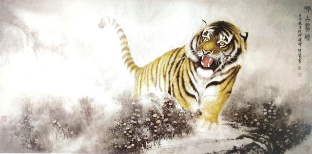画虎怎么画才好，老虎画法-陈家明画虎