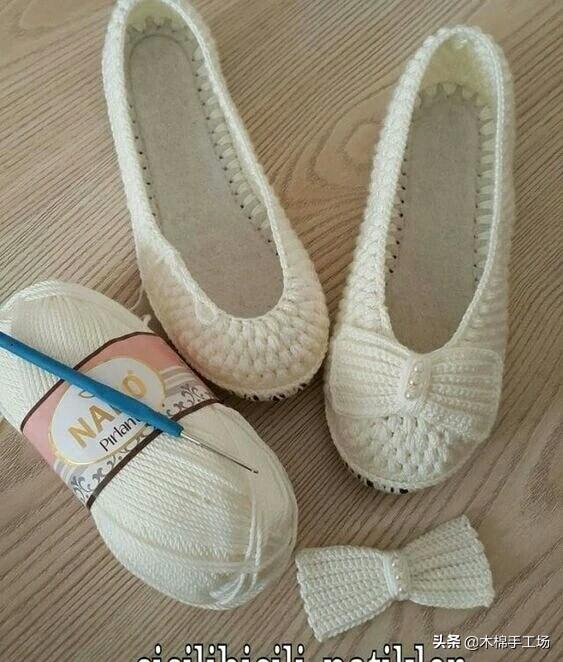 钩鞋子教程从头到尾纯色，像我这样手工钩编一双