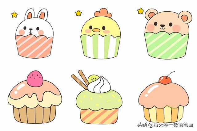 三层生日蛋糕简笔画 生日蛋糕图片大全 最新图片简笔画