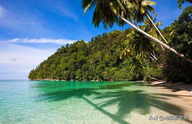 巴布亚新几内亚地图，阿尔及利亚边界开放（第二大岛上的国家巴布亚新几内亚）