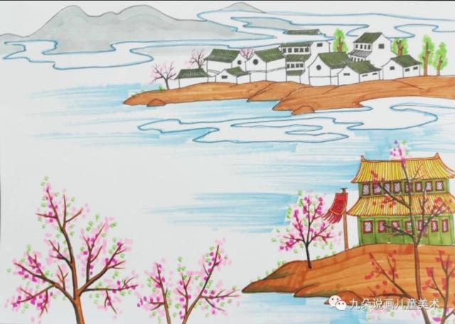 稚子弄冰诗配画，古诗配画简单1分钟搞定（打油诗配画，太有趣啦）