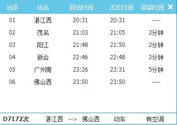 湛江到深圳高铁，湛江高铁车站