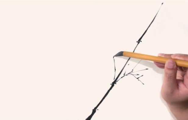 国画竹子的竹枝怎么画，国画竹竿竹枝画法