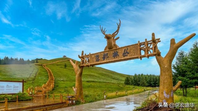 承德坝上草原全景，承德如画美景丰宁坝上草原