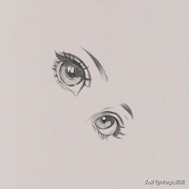 动漫人物手绘教程画真实眼睛，教你女生眼睛画法步骤