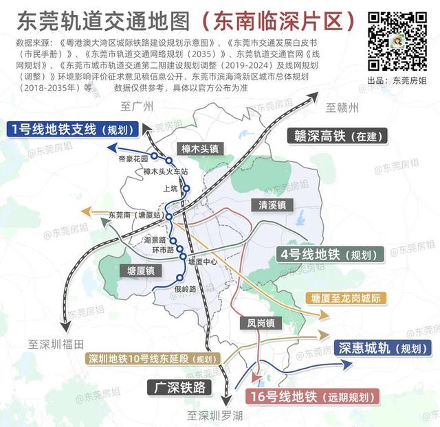 东莞城市轨道交通第三期规划，中心城区⇌松山湖最快20分钟