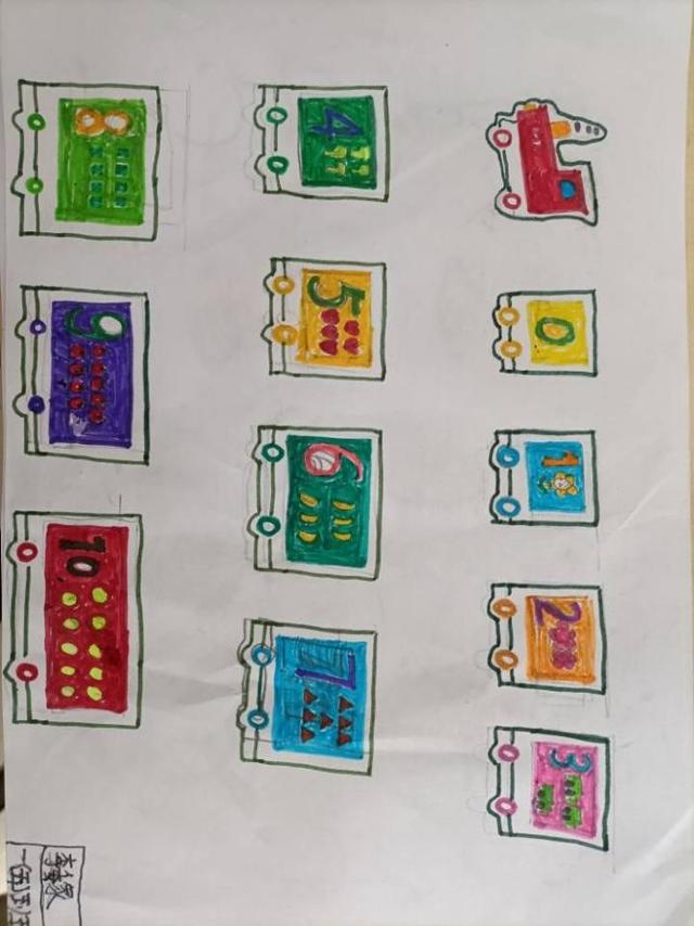 数字创意画一年级，一年级数学立体图形创意画（赣州市会昌县西江中心小学举行数学画比赛）