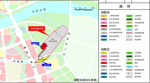 商业用地改为商住混合用地，桥南这处交通用地转商业